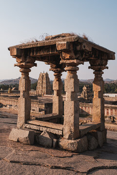 An ancient pagoda and a temple. 