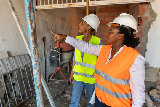 Two inspectors on a recent construction site