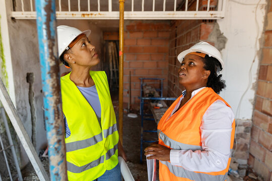 Two inspectors on a recent construction site