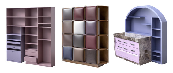 Contemporary Residential Storage Solutions with Unique Design Elements and Colors