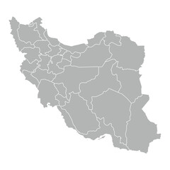 Fototapeta premium Grey Iran Map