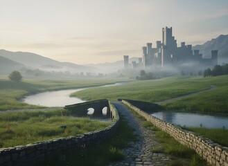 Fototapeta premium River Valley Kingdom View