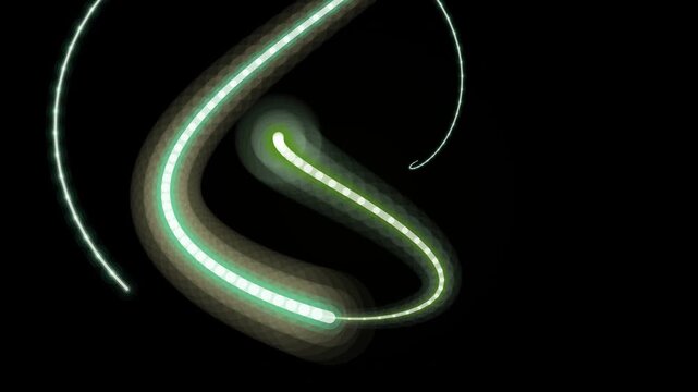 Glowing Neon Lights in Motion.
