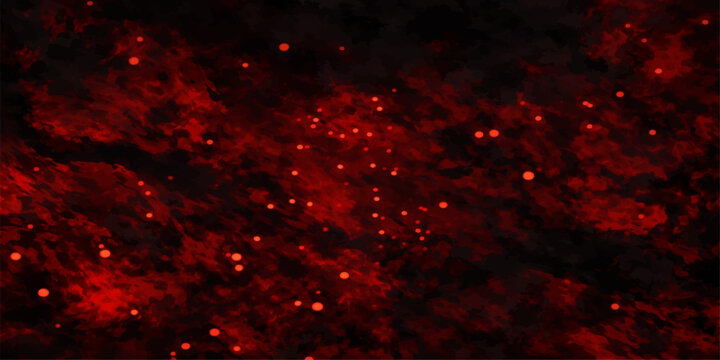 A fiery red and black abstract background features a burning inferno of heat and light with orange smoke and energy patterns in a loopable wallpaper design