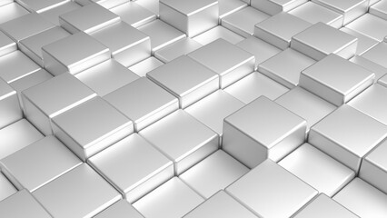 An abstract background of 3D cubes creates the effect of depth and volume. Ideal for digital projects, interface design, and creative presentations.