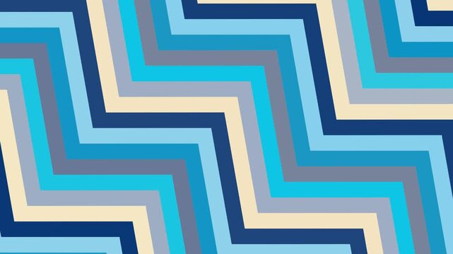 Abstract Blue Zigzag Stripes Motion Background Animation
