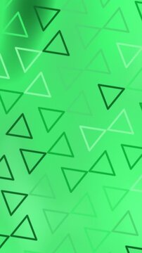 Green background with repeating triangles, abstract pattern, modern design.