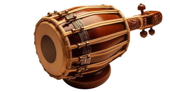 A traditional indian tabla drum isolated on transparent background