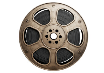 Obraz premium Vintage reel cinema production classic isolated on a transparent background
