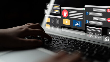 E-learning dashboard with student profiles, lesson ratings, and course content organization for...