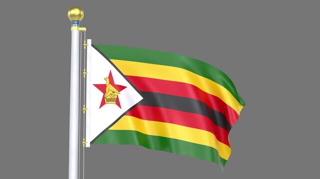 Zimbabwe Animated flag Closup