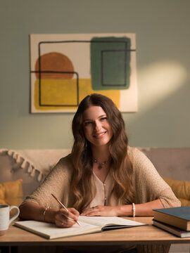 Confident woman portrait at workplace 