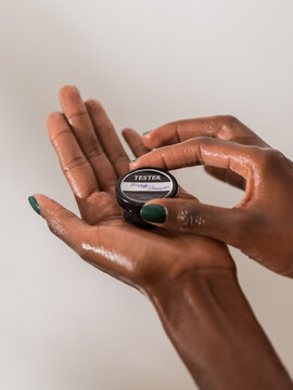 Woman opening tester in shower 