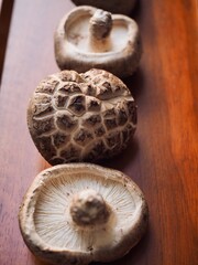 신선한 유기농 표고버섯, 요리재료