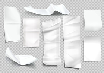 Naklejka na ściany i meble Paper bill template with 3D mockup design for retail shop displays. Realistic empty receipt roll - isolated cash register slip for supermarket purchase documentation and payment voucher systems.