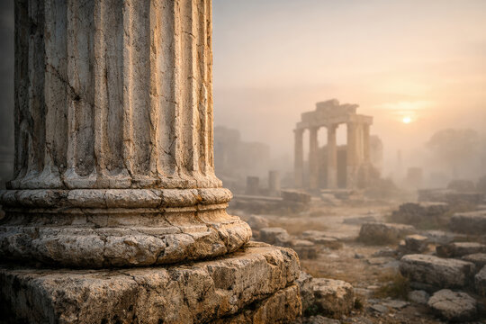 Detail of the Imperial Forums in Rome, Italy