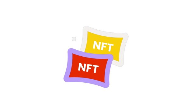 Nft Collection animated video stock