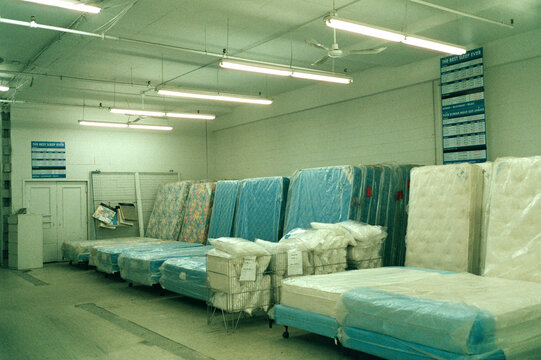 Brand new mattress ready to be taken away