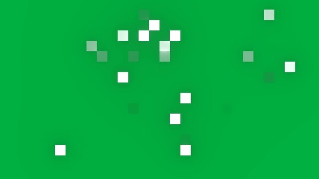 explosion pixel video effects on a green screen background