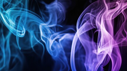 Obraz premium A vibrant abstract background featuring colorful smoke swirling against a dark backdrop.