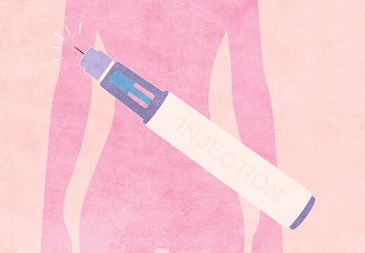 Semaglutide diabetes medication, illustration