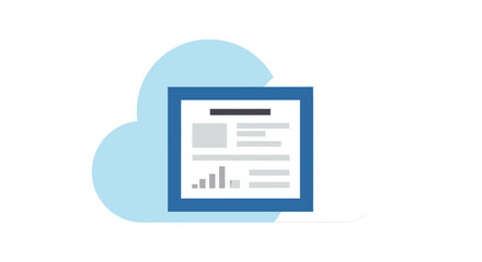 Fototapeta premium Cloud Document Storage and Data Management Vector Icon