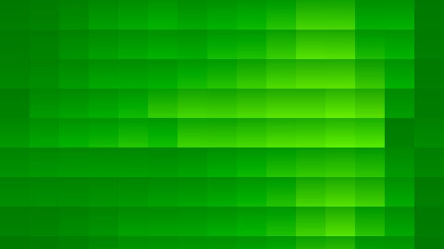 Green flashing squares. Abstract checkered background, digital screen.