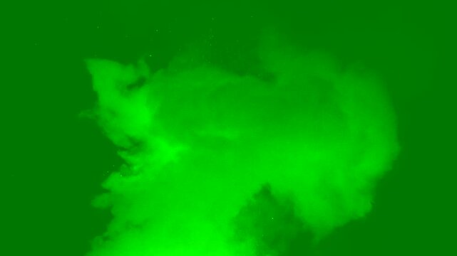 Poisonous green smoke. environmental poisoning, environment disaster. The ecology of nature is polluted, the fire is chemical.