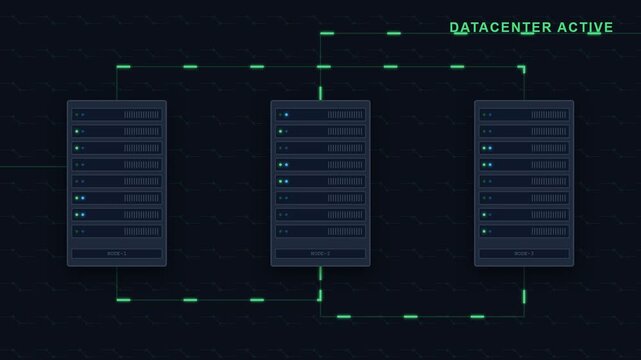 Data Center Servers Active Network System.