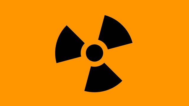 Radiation Symbol on Yellow and Orange Backgrounds.