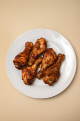 Roasted Chicken Drumsticks on plate