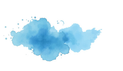 Blue watercolor paint splashes form a 3d paper silhouette illustration of a world map continent with a vector contour design for geography and cartography © SAHAD
