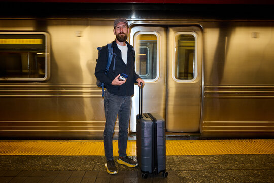 Man on the subway platform