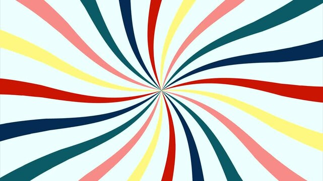 Simple Colorfull Gradient Groovy Rays Of Comic Style Blue Swirl Sunburst Effect In Blank Horizontal Plain Background 