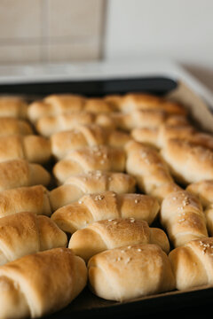 freshly made rolls, homemade pastry