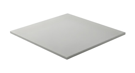 Gray square plate on isolated on transparent background
