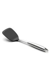 Sleek silicone spatula with stainless steel handle for kitchen use