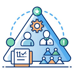 Business Organization Chart Infographic &ndash; Team Hierarchy Structure Diagram