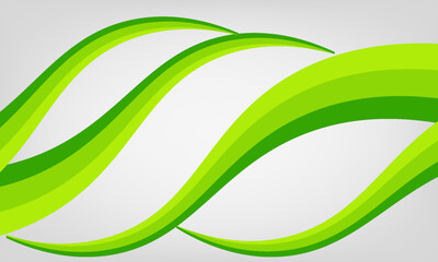 Modern abstract green wave background.