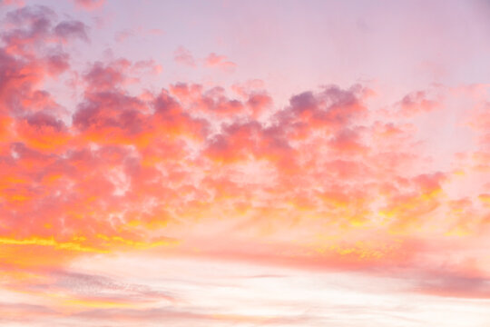 colorful bright pink sunset clouds sky