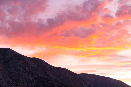 dramatic colorful sunset sky 