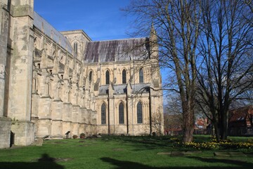 Fototapeta premium Springtime view of Beverley Minster.