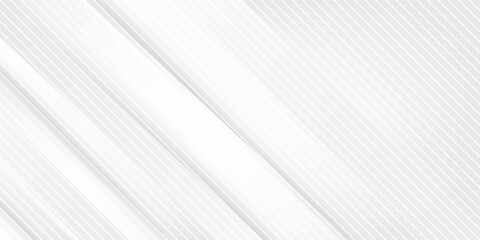 Diagonal grey gradient lines background. Abstract silver stripes wallpaper. Abstract gray tech backdrop. Oblique gris texture for graphic design, poster, banner, flyer, brochure, presentation. Vector