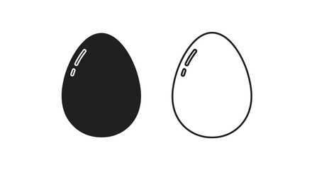 Black and white eggs with eyelashes Vector