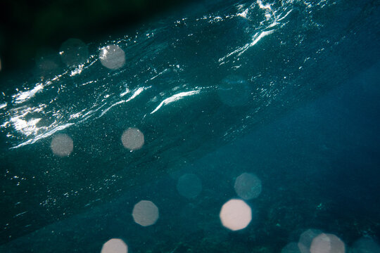 Underwater shot of the ocean surface