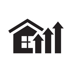 Fototapeta premium Real Estate Growth Chart Icon