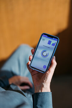 Business Analytics On Mobile Dashboard Shown On Smartphone
