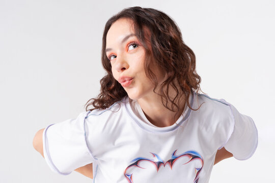 Contemporary fashion styling in studio setting