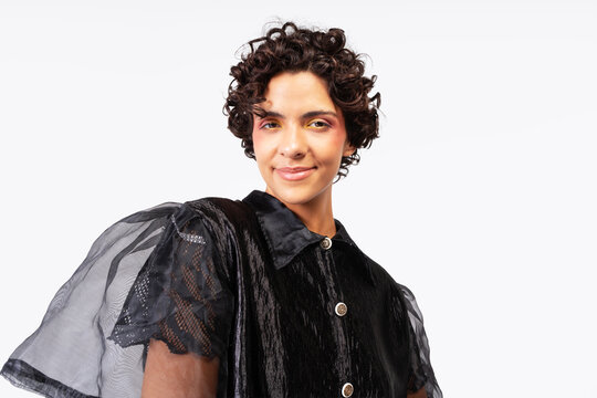 Contemporary studio portrait with refined textures