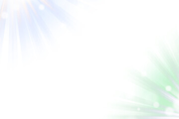 Fototapeta premium Blue Green Radiant Light Rays Glow on Transparent Background